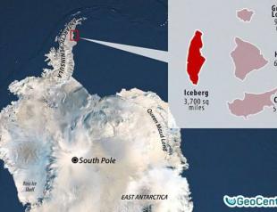 В антарктиде откололся айсберг весом около триллиона тонн Какого размера откололся айсберг