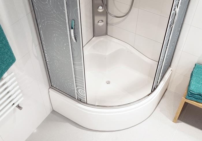 DIY installation of a shower cabin with a deep tray