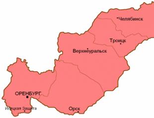 Maps of the Orenburg province